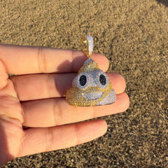Poop Emoji Iced Out Pendant