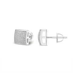 Square Moissanite Stud Earrings