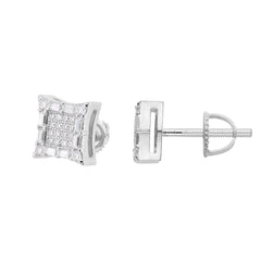 Square Shape Moissanite Stud Earrings