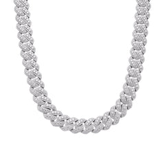 20mm Cuban Solitaire Moissanite Chain
