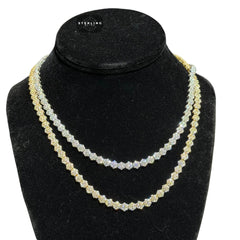 Small Honeycomb 5mm Flower Tennis Necklace