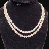 Small Honeycomb 5mm Flower Tennis Necklace