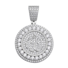 Allah Round PavΓ© Moissanite Pendant SterlingTomorrow