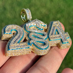 "24" Mamba Custom Baguette Bling Pendant