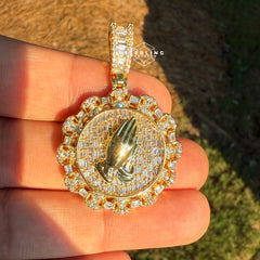 Praying Hands Medallion Pendant
