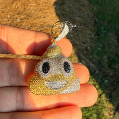 Poop Emoji Iced Out Pendant