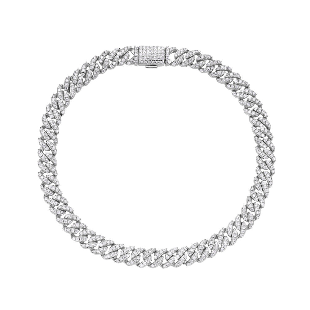 Cuban Moissanite Bracelet 8"