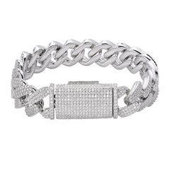 18mm Miami Cuban Moissanite Bracelet