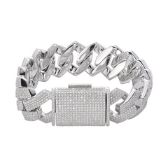 23mm Miami Cuban Moissanite Bracelet