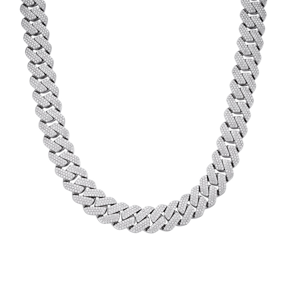 16mm Square Cuban Moissanite Chain
