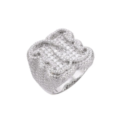 Letter N Size 10 Moissanite Ring
