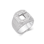 Letter C Size 10 Moissanite Baguette Ring