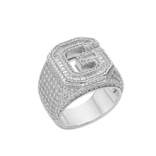 Letter G Size 10 Moissanite Baguette Ring