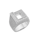 Letter L Size 10 Moissanite Baguette Ring