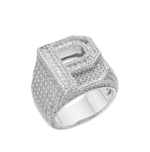 Letter P Size 10 Moissanite Baguette Ring