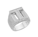 Letter T Size 10 Moissanite Baguette Ring