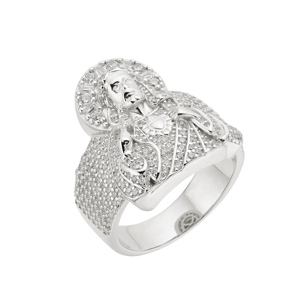 Jesus Moissanite Size 10 Religious Ring