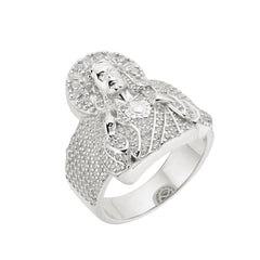 Jesus Moissanite Size 10 Religious Ring