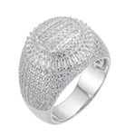 Baguette Moissanite Size 10 Designer Men's Ring