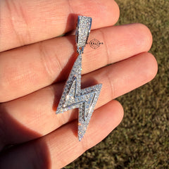 Lightening Bolt Moissanite Pendant