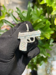 Moissanite Iced Gun Pendant