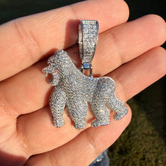 Moissanite Gorilla Iced Out Pendant