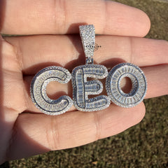 Moissanite CEO Pendant + Steel Rope Chain