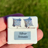 Square Cushion Princess Moissanite Stud Earrings