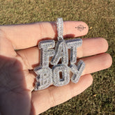 Fatboy Iced Statement Pendant + Steel Rope Chain