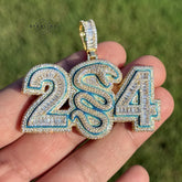 "24" Mamba Custom Baguette Bling Pendant