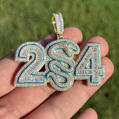 "24" Mamba Custom Baguette Bling Pendant