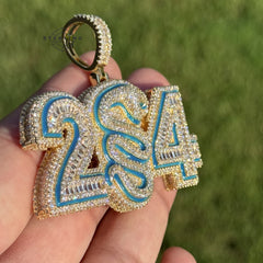 "24" Mamba Custom Baguette Bling Pendant