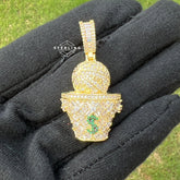 Basketball & Money Iced Out Bling Hip Hop Pendant