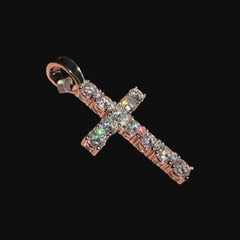 Moissanite Tennis Cross Pendant