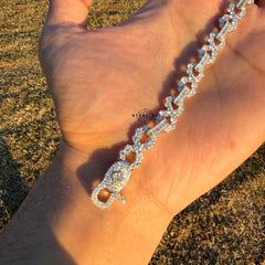 Moissanite Infinity Baguette Bracelet