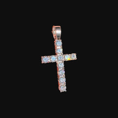 Moissanite Tennis Cross Pendant