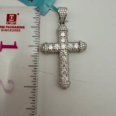 Moissanite Iced Set Cross Pendant