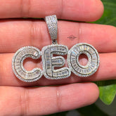 Moissanite CEO Pendant + Steel Rope Chain