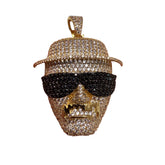 Face Iced Out with Sunglasses Bling Pendant