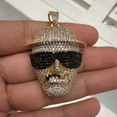 Face Iced Out with Sunglasses Bling Pendant