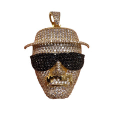 Face Iced Out with Sunglasses Bling Pendant