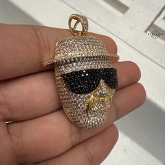 Face Iced Out with Sunglasses Bling Pendant