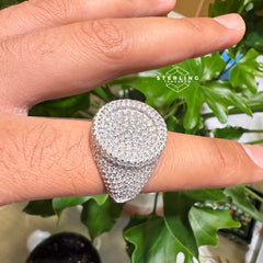 Moissanite Dome Cluster Ring - Size 10