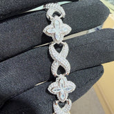 Marquis Star Infinity Bracelet - White - 925 Sterling Silver