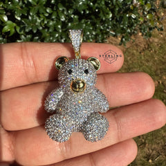 Teddy Bear Iced Out Pendant