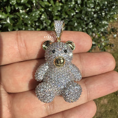 Teddy Bear Iced Out Pendant