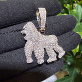 Moissanite Gorilla Iced Out Pendant