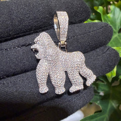 Moissanite Gorilla Iced Out Pendant