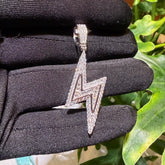 Lightening Bolt Moissanite Pendant