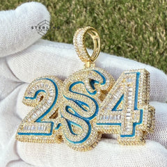 "24" Mamba Custom Baguette Bling Pendant